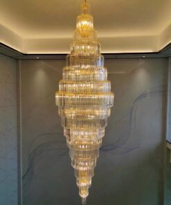 Đèn chùm thông tầng pha lê cao cấp Vũ Gia Luxury